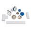 True Blue PVC Full Kit w/ Uni-Lift Stopper, Test Kit & Finished Drain Spud (Brushed Nickel)