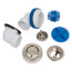 True Blue PVC Half Kit w/ Push n' Pull Stopper, Test Kit & Finished Drain Spud (Brushed Nickel)