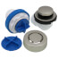 True Blue PVC Half Kit w/ Touch Toe Stopper, Test Kit & Finished Drain Spud (Brushed Nickel)