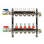 5 Loop Stainless Steel Manifold Package - 1/2" PEX-AL-PEX