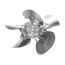 Aluminum Fan Blade, Clockwise, 0382383