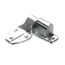 Hinge, Brushed Chrome, Flush, 1246-000040