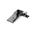 Hinge Smooth Face Chrome Flush, 1256-V00004C