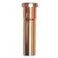 1-1/2" x 12", 17 Gauge, Slip Joint Extension Tube (Rough Brass)