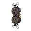 Weather-Resistant Duplex Receptacle, NEMA 5-15R - Brown (15A, 125V), 3232TREXWR