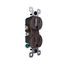 Weather-Resistant Duplex Receptacle, NEMA 5-15R - Brown (15A, 125V), 3232TREXWR