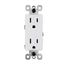 Radiant Outdoor Weather-Resistant, Tamper-Resistant External Pressure Plated Outlet Duplex Receptacle, NEMA 5-15R - White (15A, 125V), 885TREXWRW