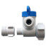 1/2" NPS x 3/8" Female Compression x 1/4" OD Angle Stop Adapter Valve (Conversion Thread)