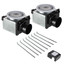 4" & 6" Dual-Grille Premium Bath Fan with Dimmable 10W LED Light, 67 W, 270 CFM (120V)