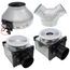 4" & 6" Dual-Grille Combination Premium Bath Fan with Dimmable 7W LED Light, 67 W, 270 CFM (120V)