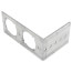 1/2", 3/4", 1" PEX Galvanized Steel Stub L-Bracket (4-1/4" x 3-1/4" x 2")