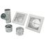 Panasonic Installation Kit for In-line Fans & ERVs, 4" Duct Double Inlet with 2 Grilles & Y-Adaptor, PC-NLF04D