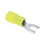 #6 Stud Yellow Vinyl Insulated Spade Terminal - 12-10 AWG (Blister Pack of 14), PD455621