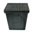 12" x 12" Catch Basin w/ Grate & 2 Seals (Black)