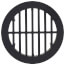 3" Round Grate (Black)