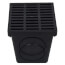 9" x 9" Catch Basin w/ Grate & 2 Seals (Black)