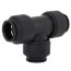 PEI0236E PEX Union Tee, 1" CTS, Black