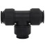 PEI0236E PEX Union Tee, 1" CTS, Black