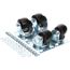 Caster Kit, Set of 4, 2-7/8 H, 67061