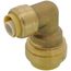 1/2" x 3/4" Push Fit Reducing 90°-Degree Elbow (Lead Free)