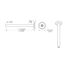 12" Ceiling Mount Shower Arm & Flange , 015-12CC (Polished Chrome)