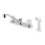 Pfirst 2-handle Kitchen Faucet w/ White Side Spray , G135-4100 (Polished Chrome)