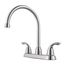 Pfirst Two Handle High Arc Kitchen Faucet , G136-200S (Stainless Steel)