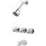 Pfirst 3-Handle Tub & Shower Trim w/ Valve , LG01-3110 (Polished Chrome)