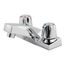 Pfirst 2-Handle 4" Centerset Bathroom Faucet, Metal Knob Handles , LG143-6000 (Polished Chrome)