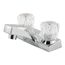 Pfirst 2-Handle 4" Centerset Bathroom Faucet, Acrylic Handles , LG143-6002 (Polished Chrome)
