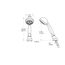 Saxton 2-Handle Roman Tub w/ Hand Shower , LG6-4GLC (Polished Chrome)
