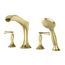 Rhen 2-Handle Roman Tub w/ Hand Shower , LG64-RHBG (Brushed Gold)