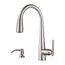 Lita 1-Handle Pull-Down Kitchen Faucet w/ Soap Dispenser (Stainless Steel), GT529-SMS