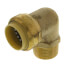 3/4" Push Fit x MNPT 90° Elbow (Lead Free)