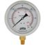 4" Stainless Steel Dual Scale Liquid Filled Gauge, 1/4" Bottom (0-30 PSI)