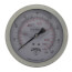 4" Stainless Steel Dual Scale Liquid Filled Gauge, 1/4" Back (0-160 PSI)