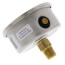 2-1/2" Stainless Steel Liquid Filled Gauge, 1/4" Back NPT w/ Brass Internals (0-15 PSI)