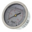 2-1/2" Stainless Steel Liquid Filled Gauge, 1/4" Back NPT w/ Brass Internals (0-15 PSI)