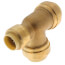 3/4" x 1/2" x 3/4" Push Fit Reducing Tee (Lead Free)