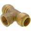 3/4" Push Fit x 3/4" Push Fit x 3/4" Female Tee (Lead Free)