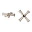 Tisbury 2-Handle Cross Handle Kit (Brushed Nickel), HHL-049TBK