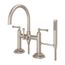 Tisbury Deck Mount 2-Handle Tub Filler w/ Hand Shower (Brushed Nickel), LG6-2TBK