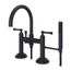 Tisbury Deck Mount 2-Handle Tub Filler w/ Hand Shower (Tuscan Bronze), LG6-2TBY