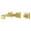 Verve 2-Handle 8" Widespread Wall Mount Bathroom Faucet without Handles with Ribbon Spout, Valve Not Included (Brushed Gold) LG49-VRV3BG