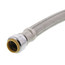 3/4" Push Fit x FIP Braided Hose Water Heater Connector, Lead Free (12" Length)