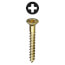 #12 x 2" Phillips Flat Head Brass Wood Screw (Pack of 50)