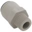 1/2" OD x 3/8" BSPT Male Adapter