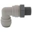 1/2" x 3/8" OD BSPT Swivel Elbow