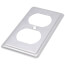 Plated Steel Toggle Switch Duplex Receptacle Cover (2-11/32" Width x 4-1/4" Length)