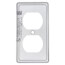 Plated Steel Toggle Switch Duplex Receptacle Cover (2-11/32" Width x 4-1/4" Length)